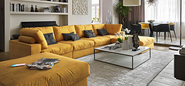 Диваны в интерьере гостиной-30, Диван Элизиум для семьи